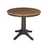 International Concepts Round Pedestal Table, 36 in W X 48 in L X 30.1 in H, Wood, Hickory/Washed Coal K45-36RXT-27B